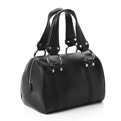 MCM Grained Calfskin Studded Boston Bag Black 3 of 9