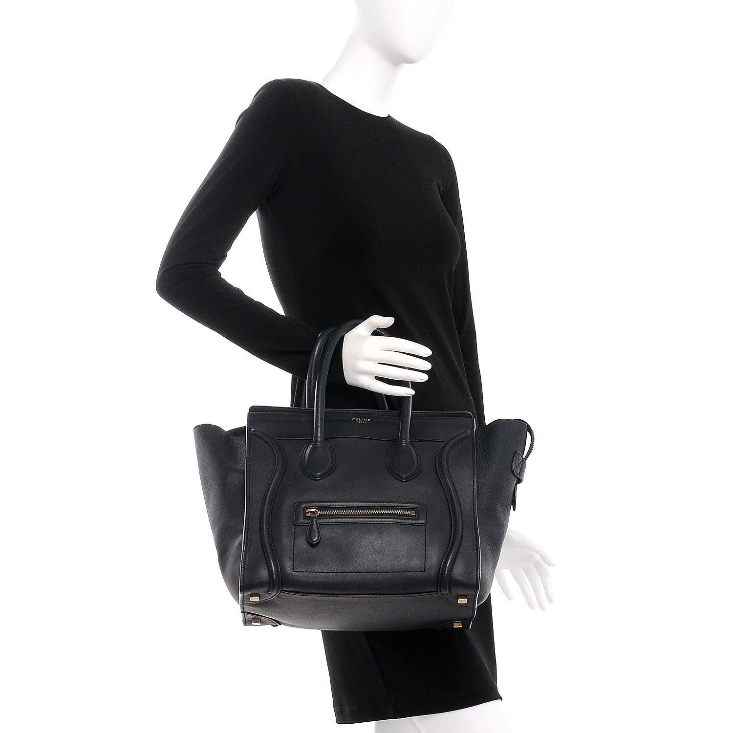 Celine Smooth Calfskin Mini Luggage Navy Blue 2 of 16
