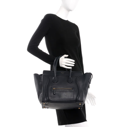 Celine Smooth Calfskin Mini Luggage Navy Blue 2 of 16