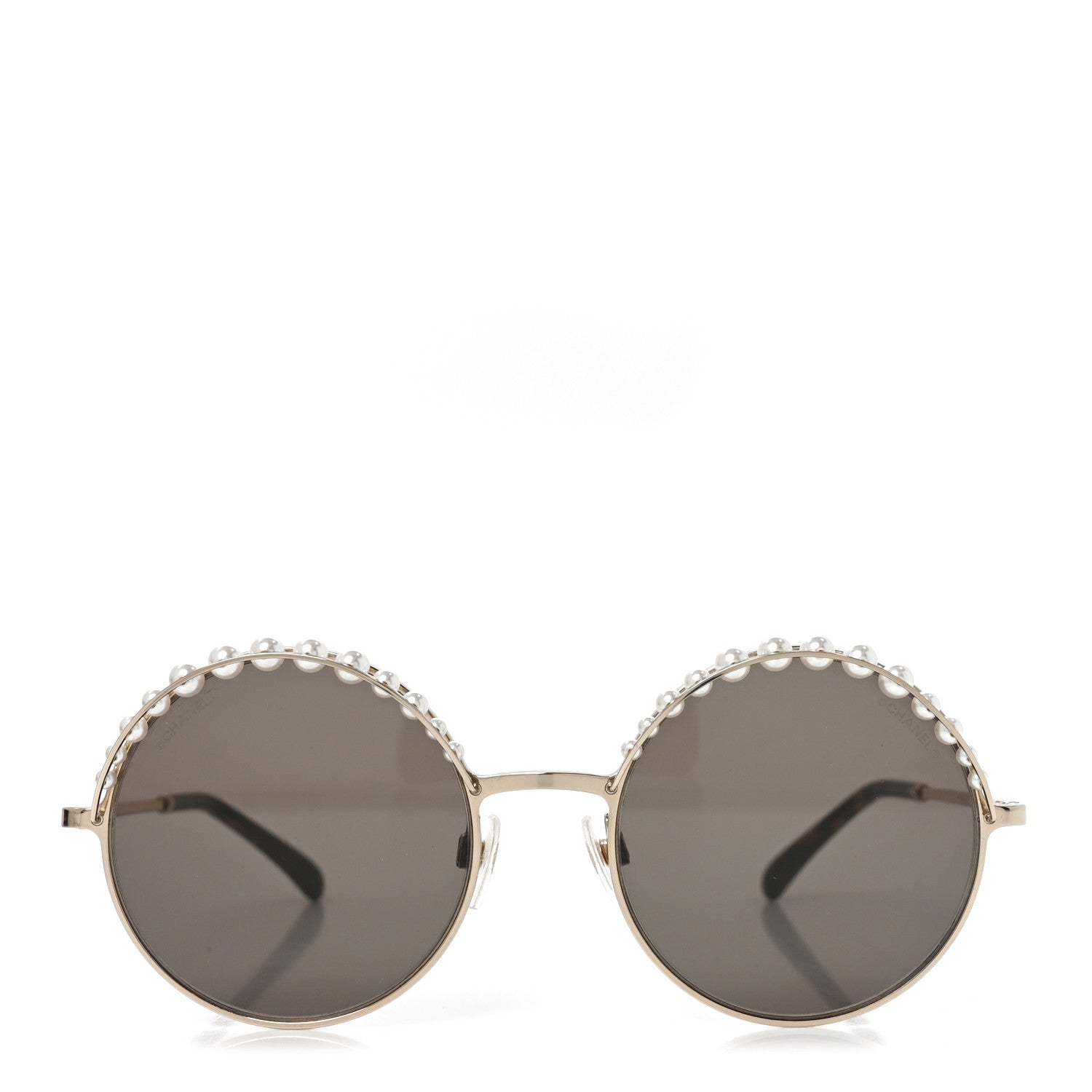 Chanel Pearl Round Sunglasses 4234-H Tortoise 2 of 7
