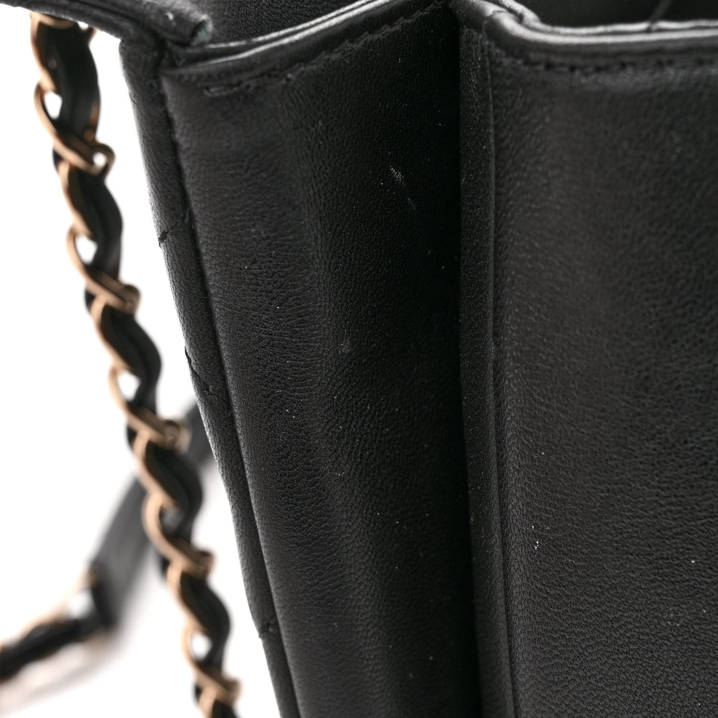 Lambskin Quilted Medium Trendy CC Flap Dual Handle Bag Black