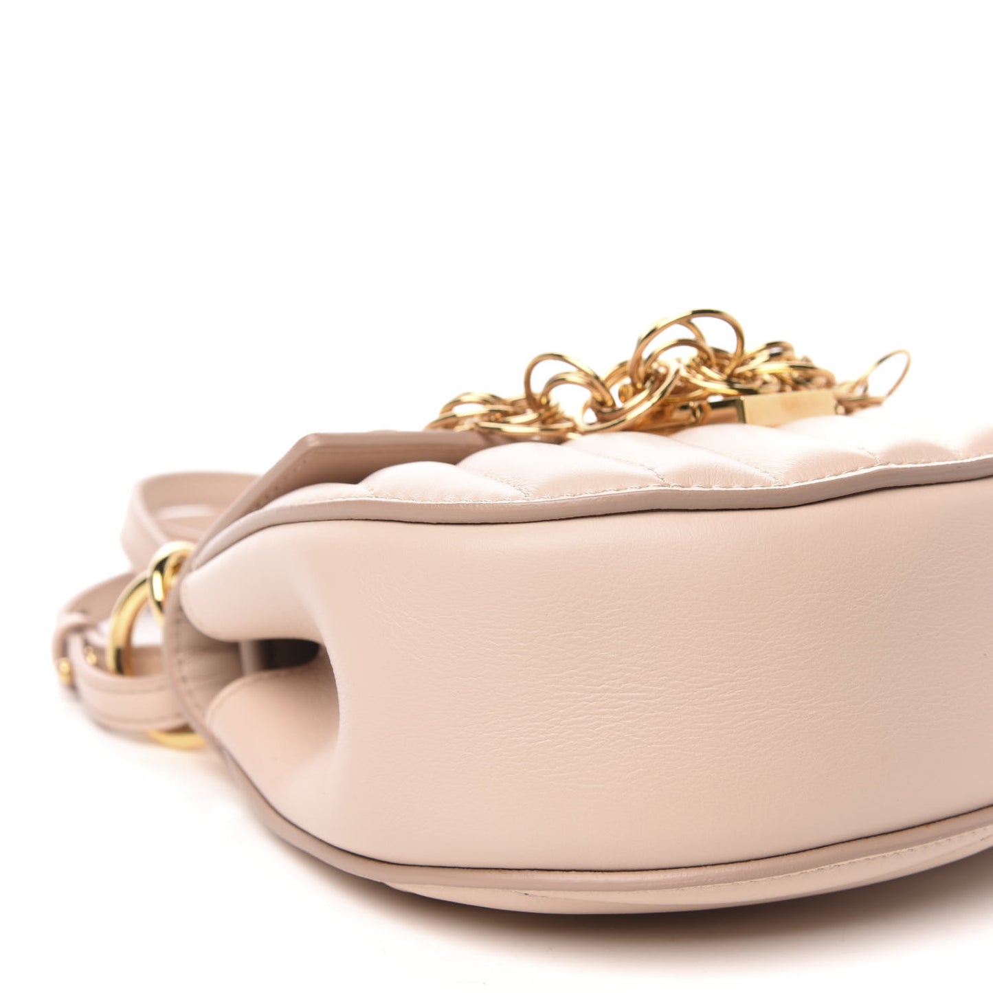 Calfskin Quilted Mini Drew Bijou Shoulder Bag Cement Pink