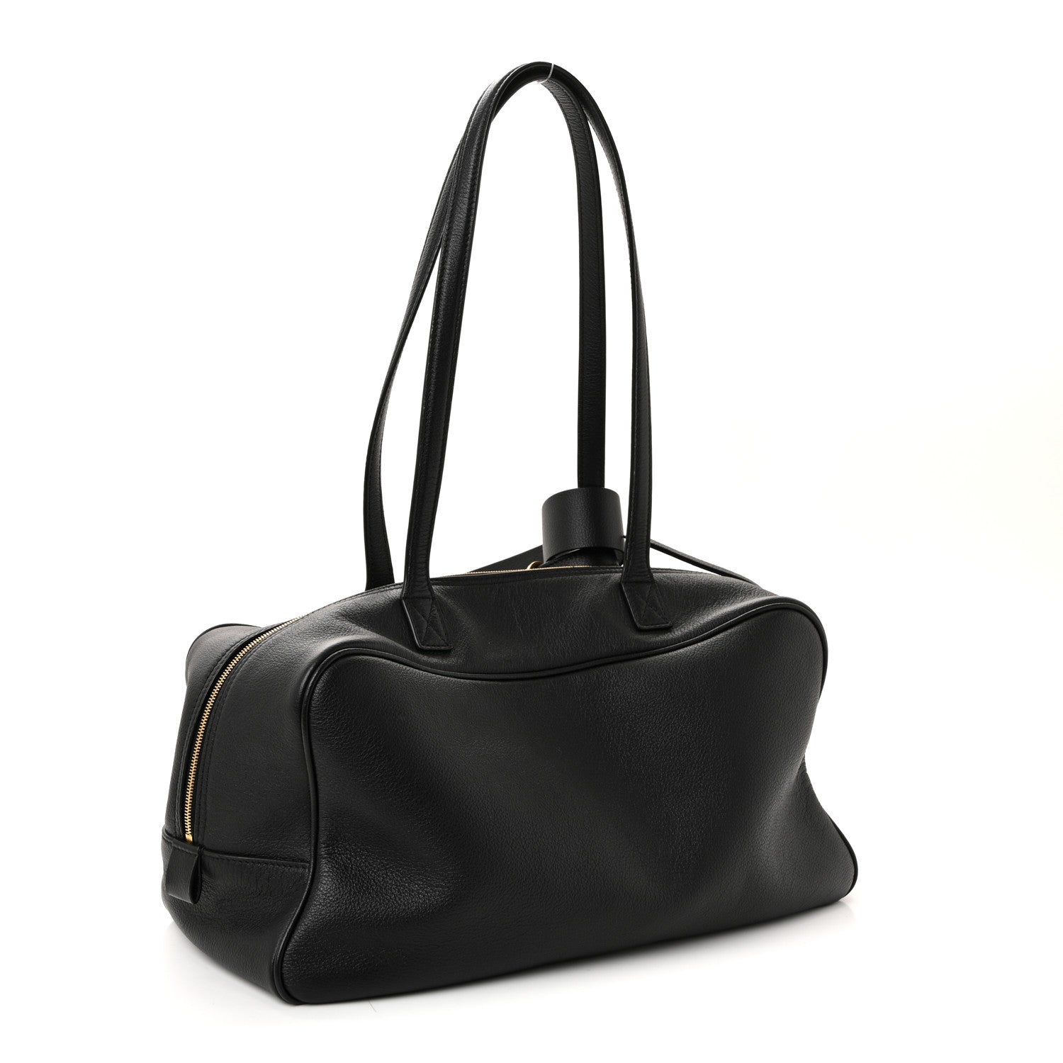 Balenciaga Grained Calfskin Medium Carrie Bowling Bag Black 3 of 9