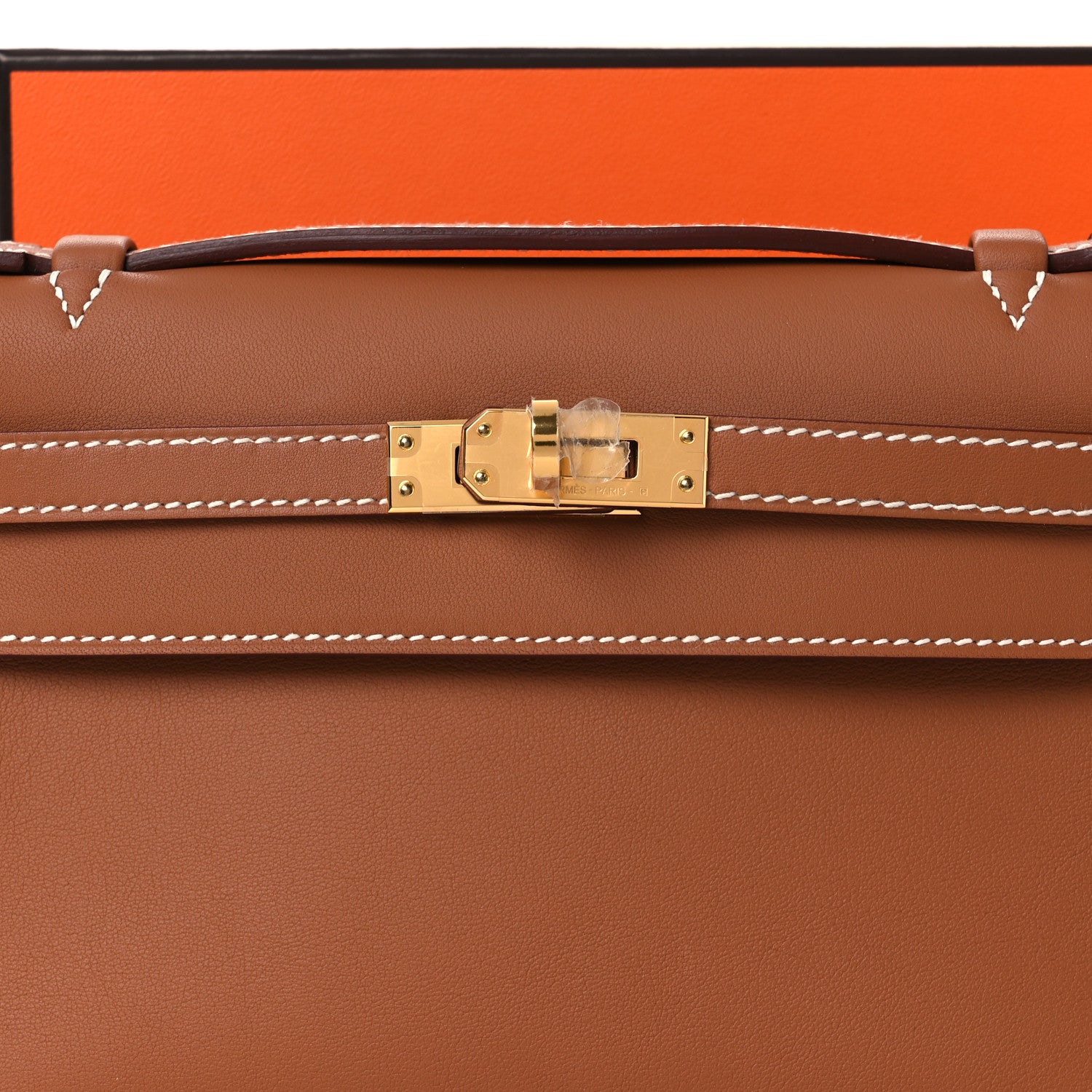 Hermes Swift Kelly Pochette Clutch Gold 8 of 11
