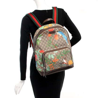 Gucci GG Supreme Monogram Tian Web Day Backpack Beige Multicolor New Acero 2 of 7