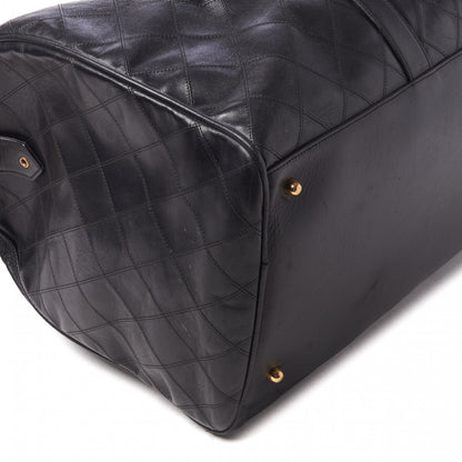 Chanel Calfskin Stitched Duffel Bag Black 5 of 10
