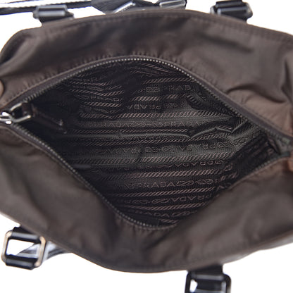 Prada Tessuto Nylon Spazzolato Tote Brown 5 of 14