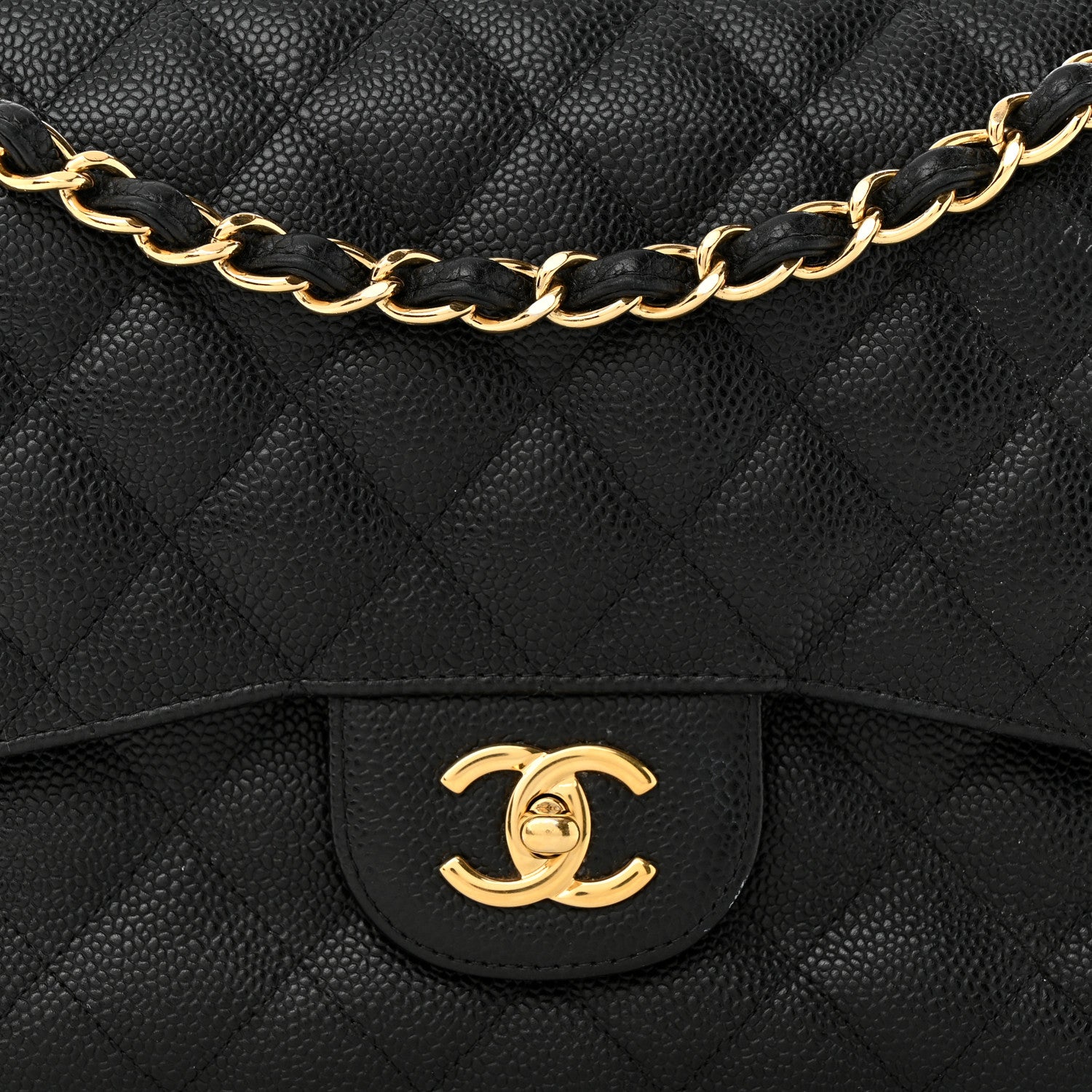 Chanel Caviar Quilted Jumbo Double Flap Black 8 of 12