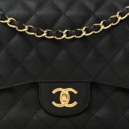 Chanel Caviar Quilted Jumbo Double Flap Black 8 of 12