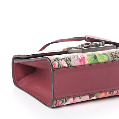 Gucci GG Supreme Monogram Blooms Small Padlock Shoulder Bag Beige Multicolor Dry Rose 6 of 7