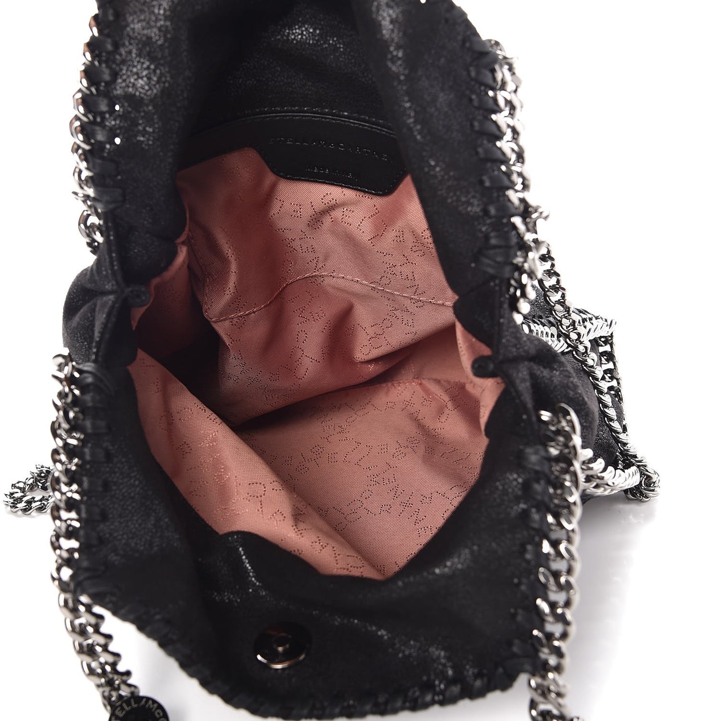 Shaggy Deer Mini Falabella Fold Over Tote Black