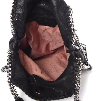 Stella McCartney Shaggy Deer Mini Falabella Fold Over Tote Black 6 of 8