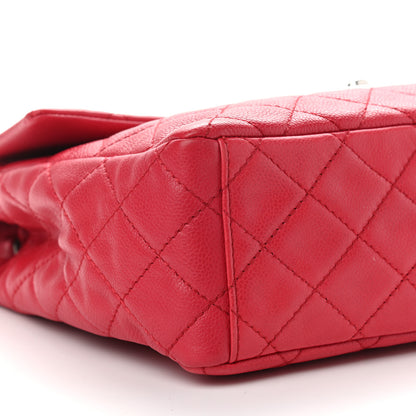 Chanel Washed Caviar Quilted Maxi Single Flap Fuchsia 10 of 14