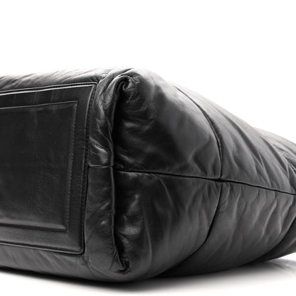 Chanel Lambskin Quilted Medium Coco Cocoon Reversible Tote Black 10 of 11