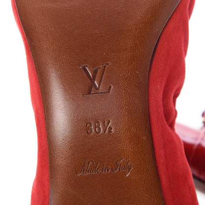 Louis Vuitton Patent Suede Elba Ballerina Flats 38.5 Rouge 7 of 7