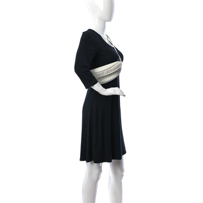 Celine Calfskin Quilted C Charm Belt Bag White 2 of 9