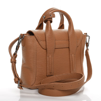 3.1 Phillip Lim 3.1 Textured Calfskin Mini Pashli Satchel Tan 3 of 8