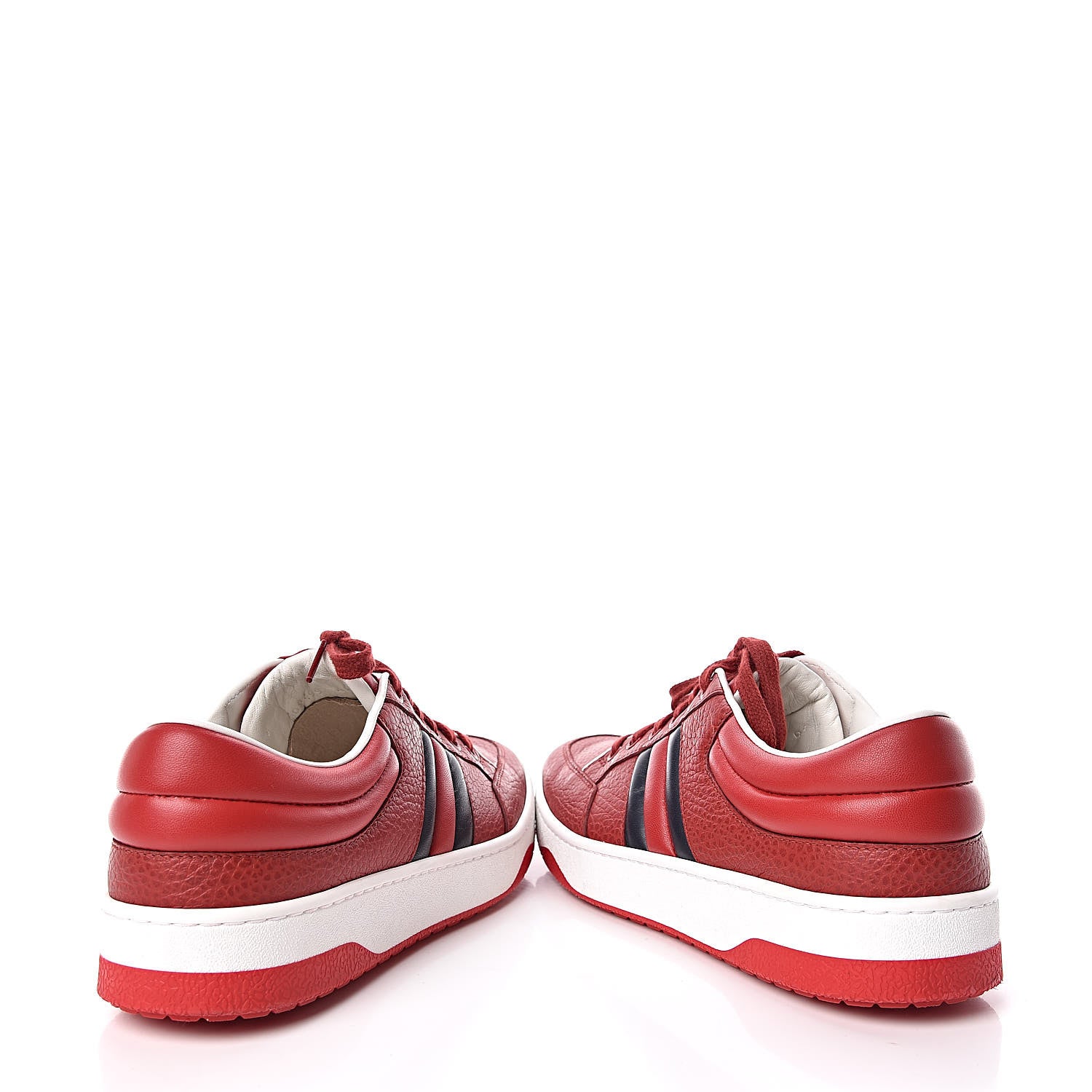 Gucci Calfskin Womens New Praga Karibu Sneakers 40 Red 6 of 10