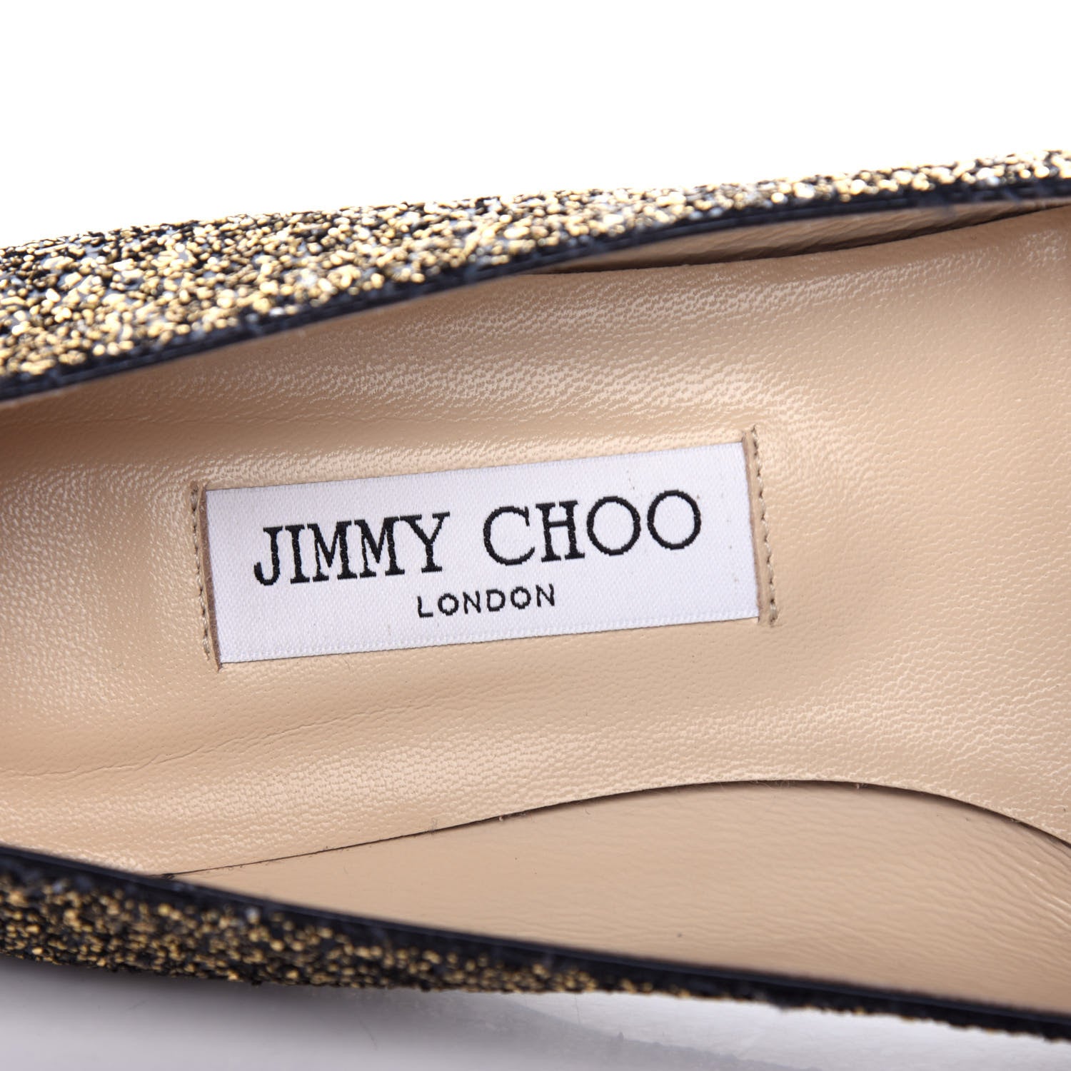 Jimmy Choo Glitter Gala Viola Flats 40 Black 8 of 10