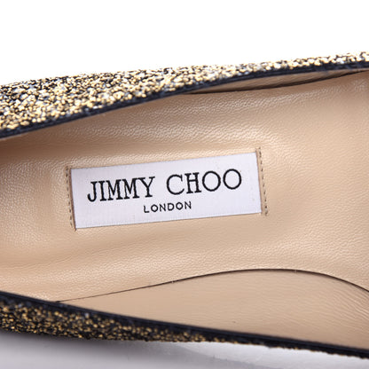 Jimmy Choo Glitter Gala Viola Flats 40 Black 8 of 10