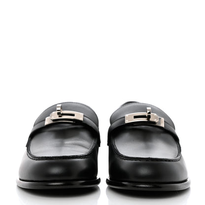 Hermes Calfskin Womens Destin Loafer 38 Black 2 of 9
