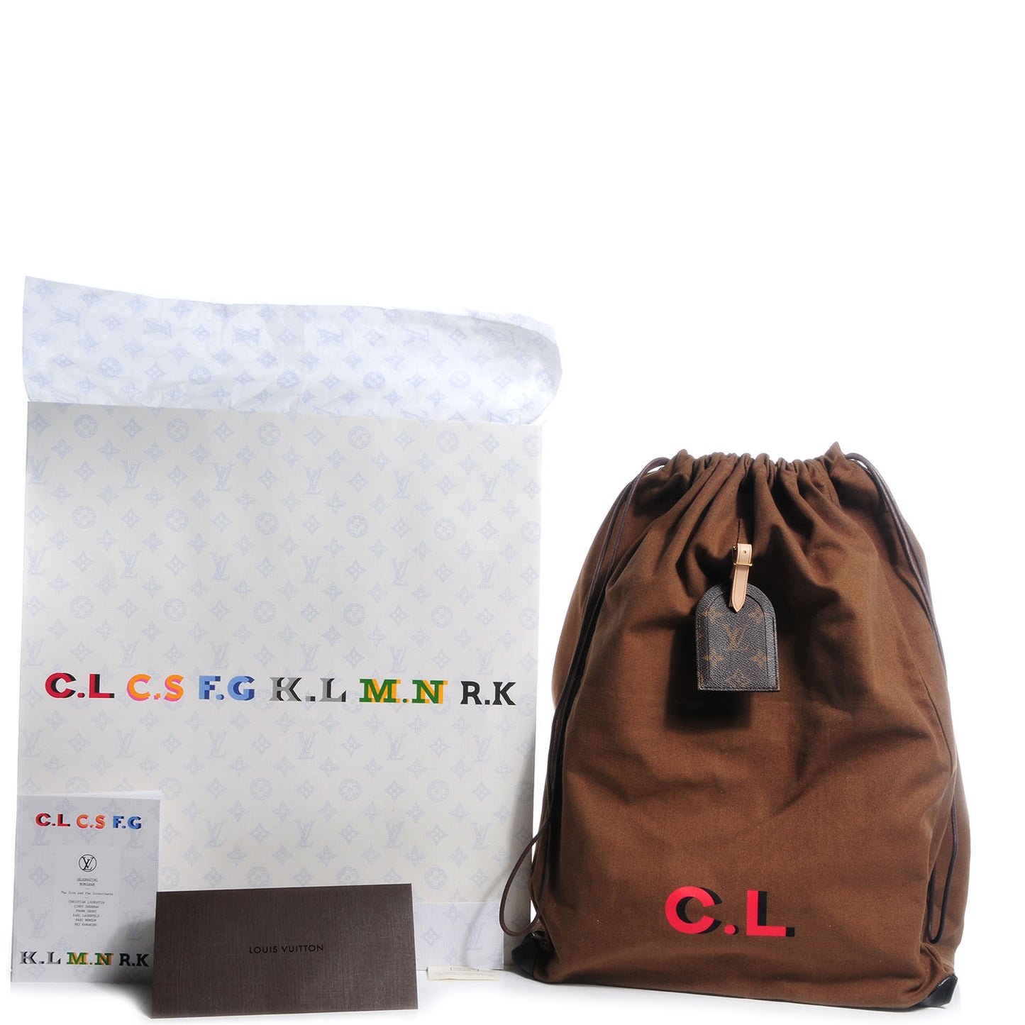 Monogram Calf Hair Spikes Iconoclasts Christian Louboutin Tote Red