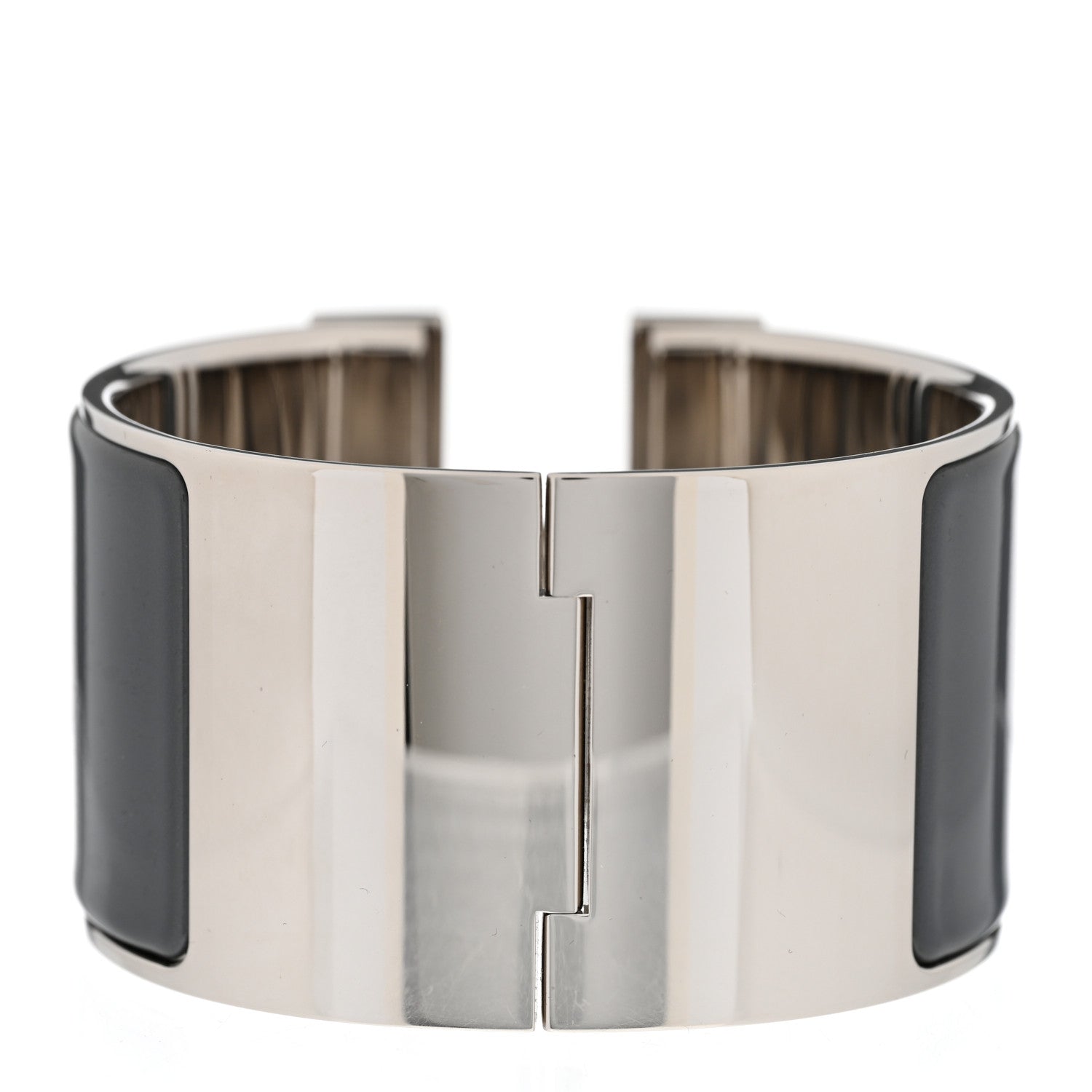 Hermes Enamel Extra Wide Clic Clac H Bracelet PM Gris Macadam 3 of 5
