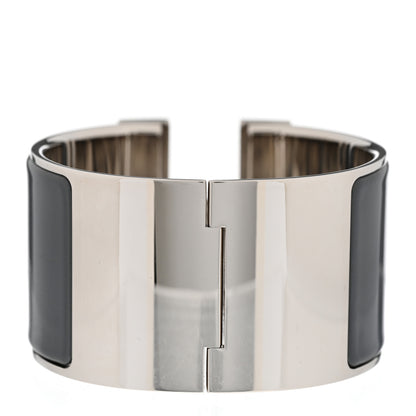 Hermes Enamel Extra Wide Clic Clac H Bracelet PM Gris Macadam 3 of 5