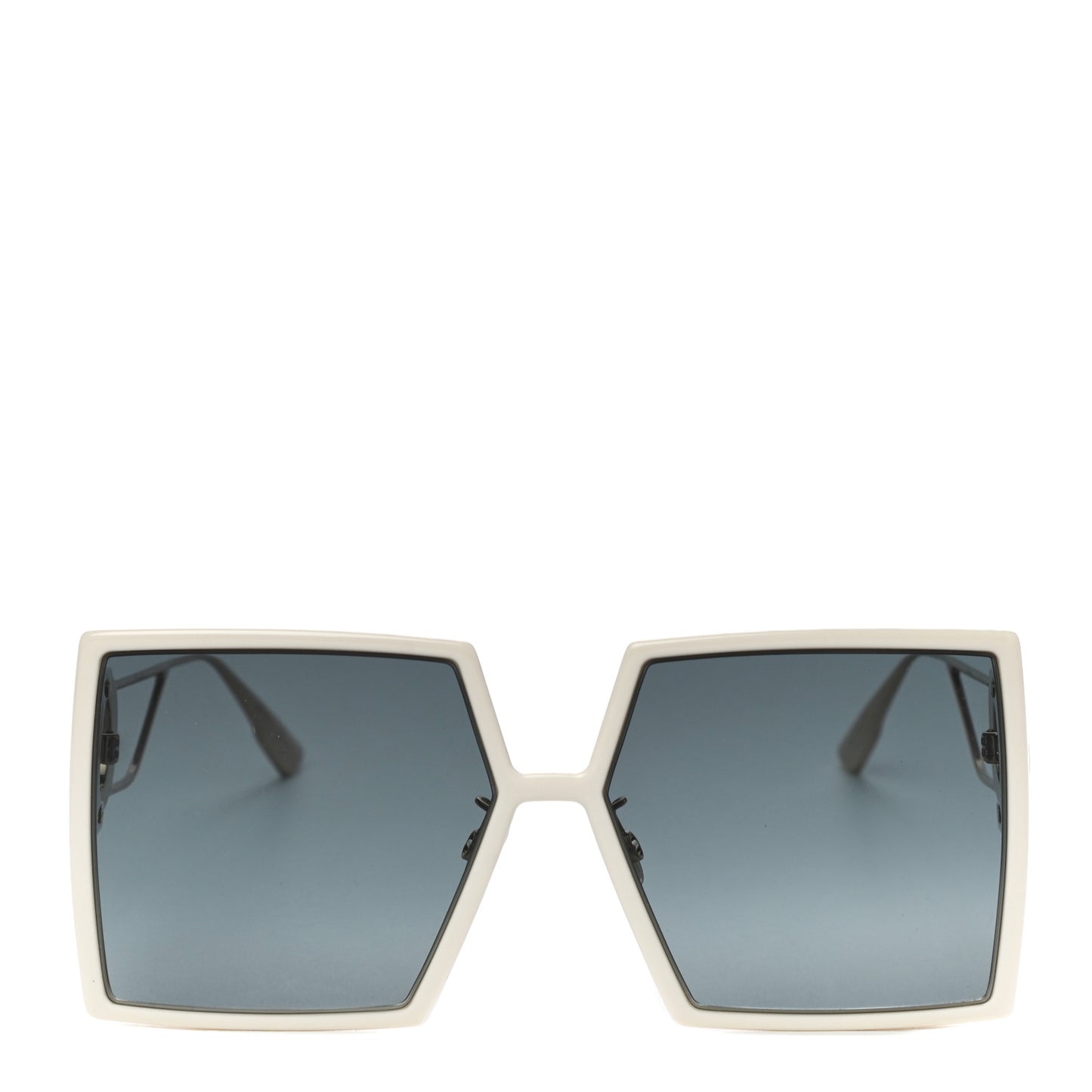 Acetate Square 30 Montaigne Sunglasses White