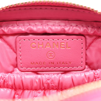 Chanel Caviar Quilted Small Curvy Pouch Cosmetic Case Pink 6 of 7