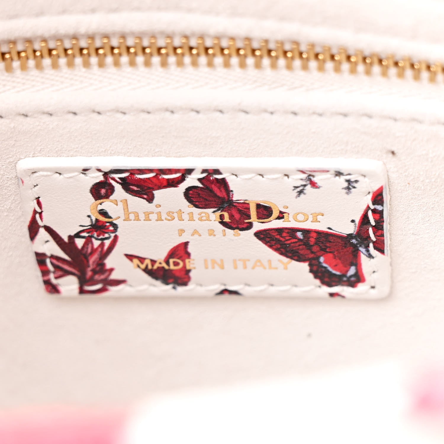 Christian Dior Calfskin Le Coeur Des Papillons Small My ABCDior Lady Dior White Multicolor 6 of 10