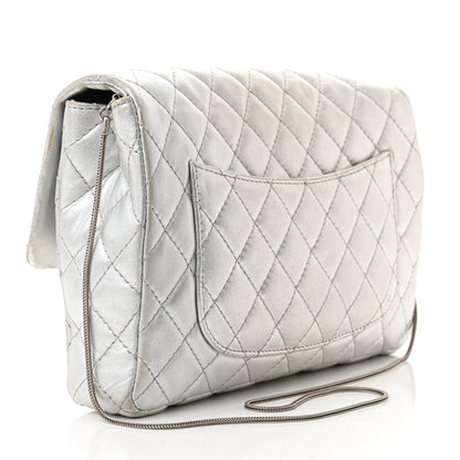 Chanel Metallic Lambskin Quilted Snake Chain 2.55 Reissue Flap Silver 3 of 19