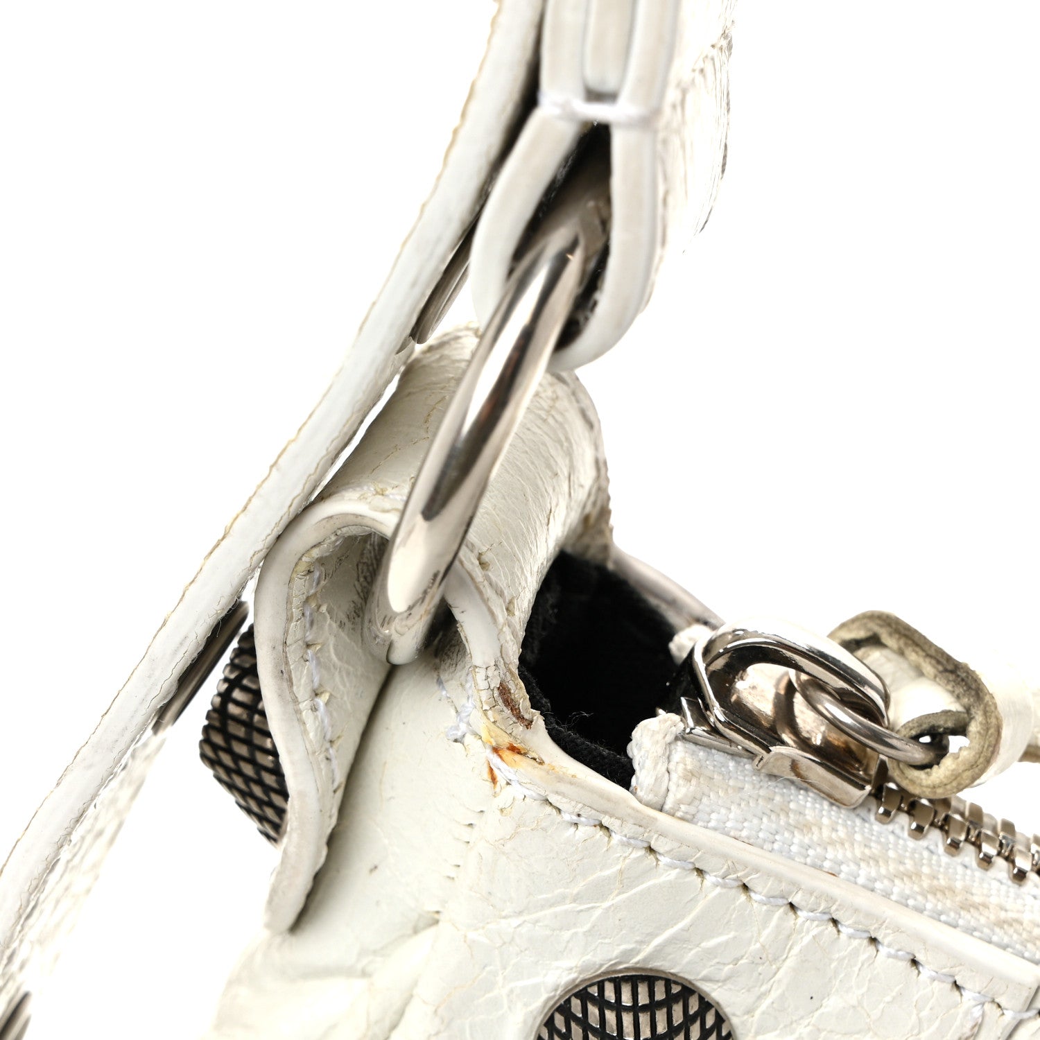 Balenciaga Agneau Arena Le Cagole Shoulder Bag XS Optic White 12 of 12