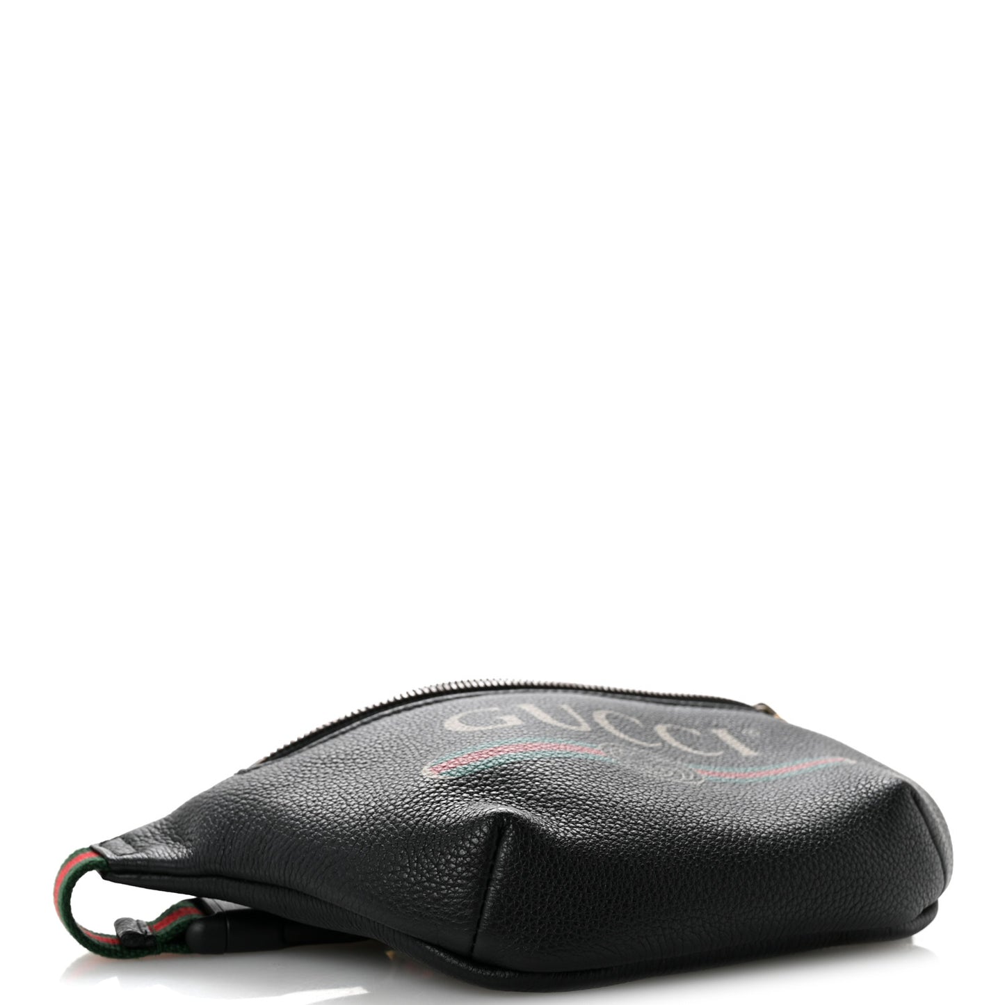 Grained Calfskin Small Logo Belt Bag Black
