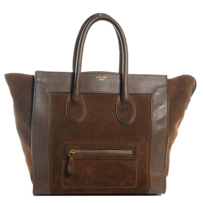 Celine Leather Suede Mini Luggage Khaki 1 of 7