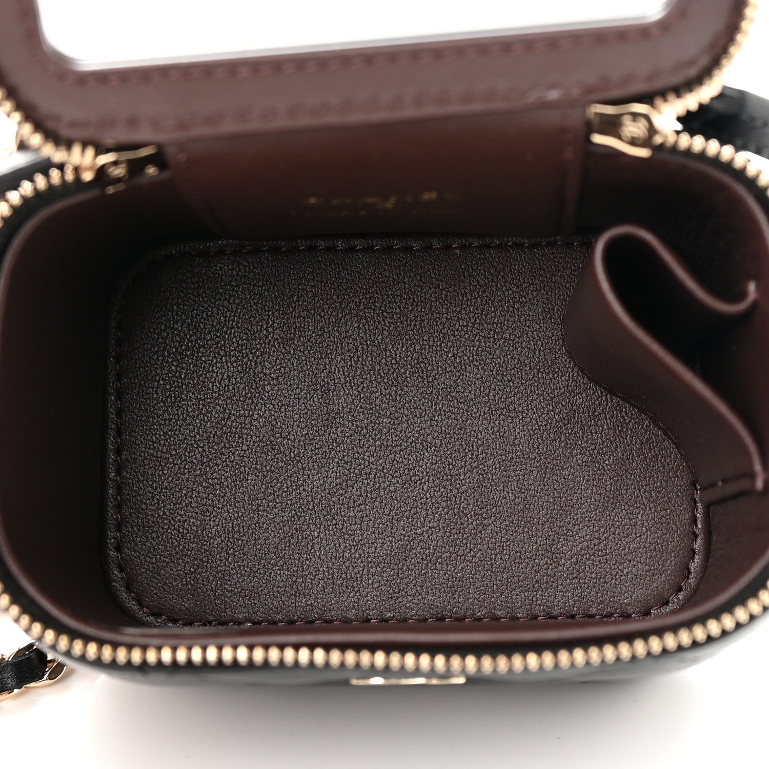 Chanel Lambskin Quilted Mini Vanity Case With Chain Black 5 of 12
