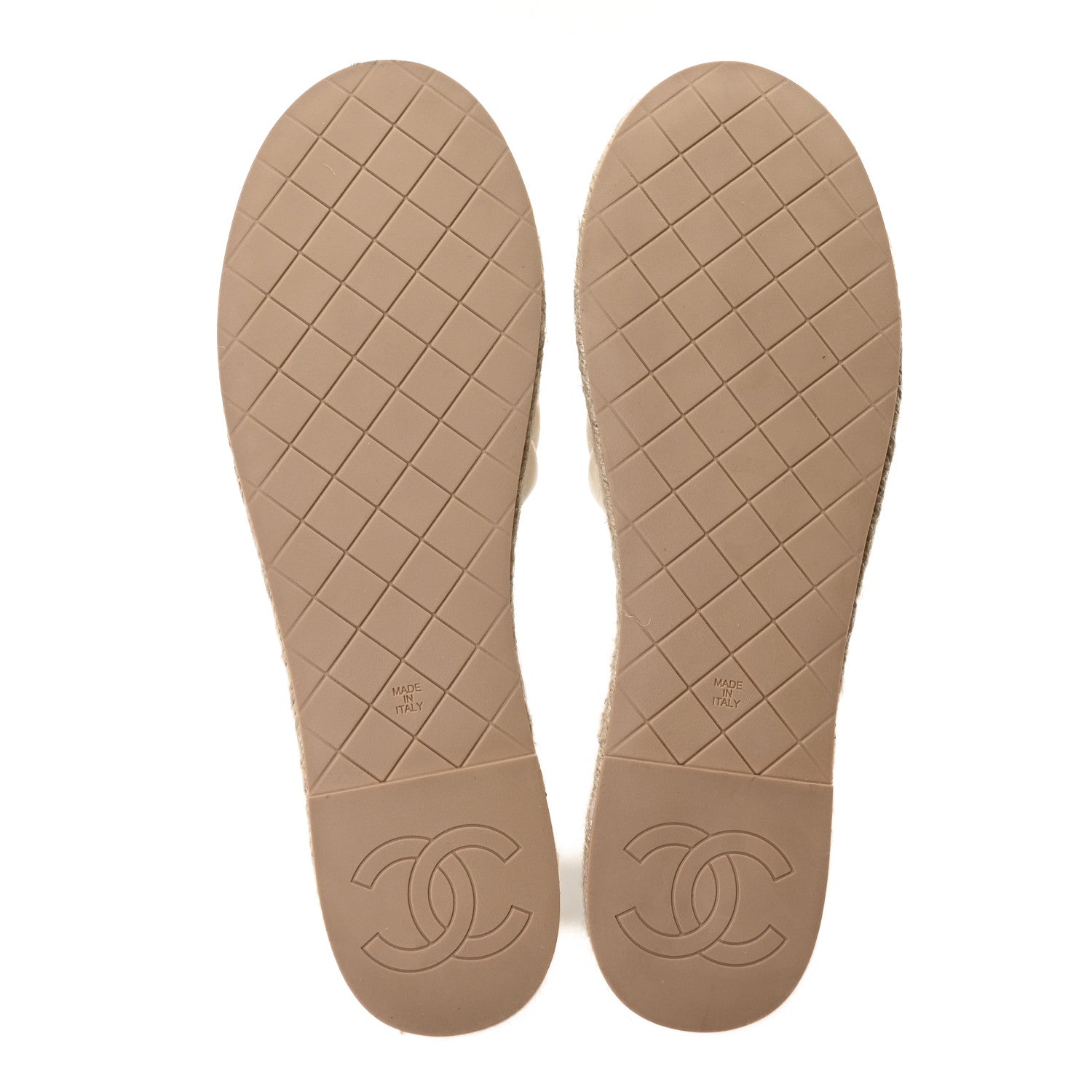 Chanel Lambskin Quilted CC Chain Espadrille Mules 41 Ivory 6 of 10