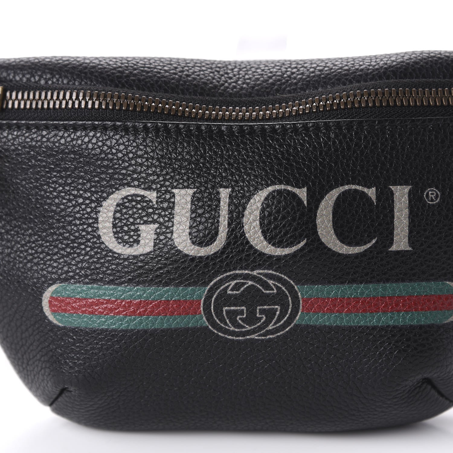 Gucci Grained Calfskin Small Logo Belt Bag Black 10 of 11