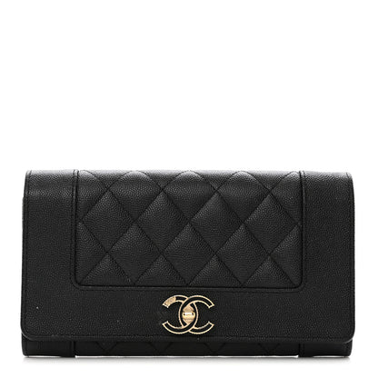 Chanel Caviar Quilted Mademoiselle Vintage Flap Wallet Black 1 of 9