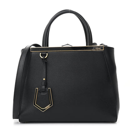 Fendi Vitello Elite Petite 2Jours Tote Black 1 of 11