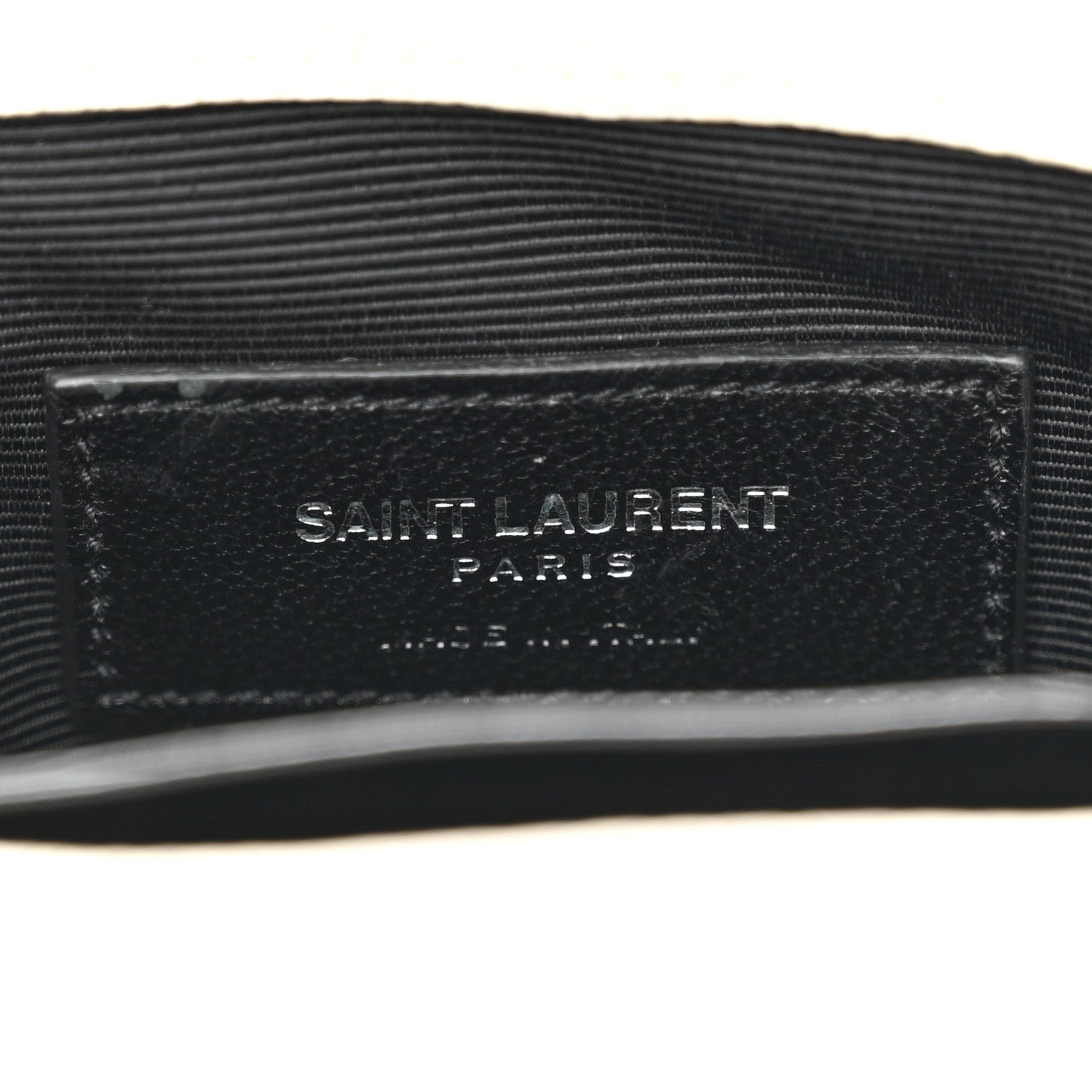 Saint Laurent Grained Calfskin Matelassé Chevron Monogram Classic Baby Chain Bag White 6 of 12
