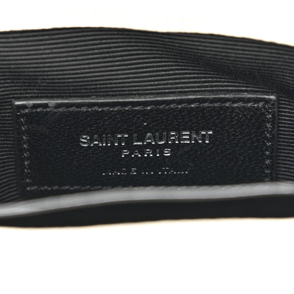 Saint Laurent Grained Calfskin Matelassé Chevron Monogram Classic Baby Chain Bag White 6 of 12