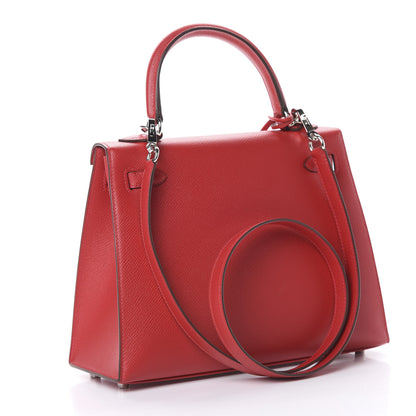 Hermes Epsom Kelly Sellier 25 Rouge Casaque 2 of 10