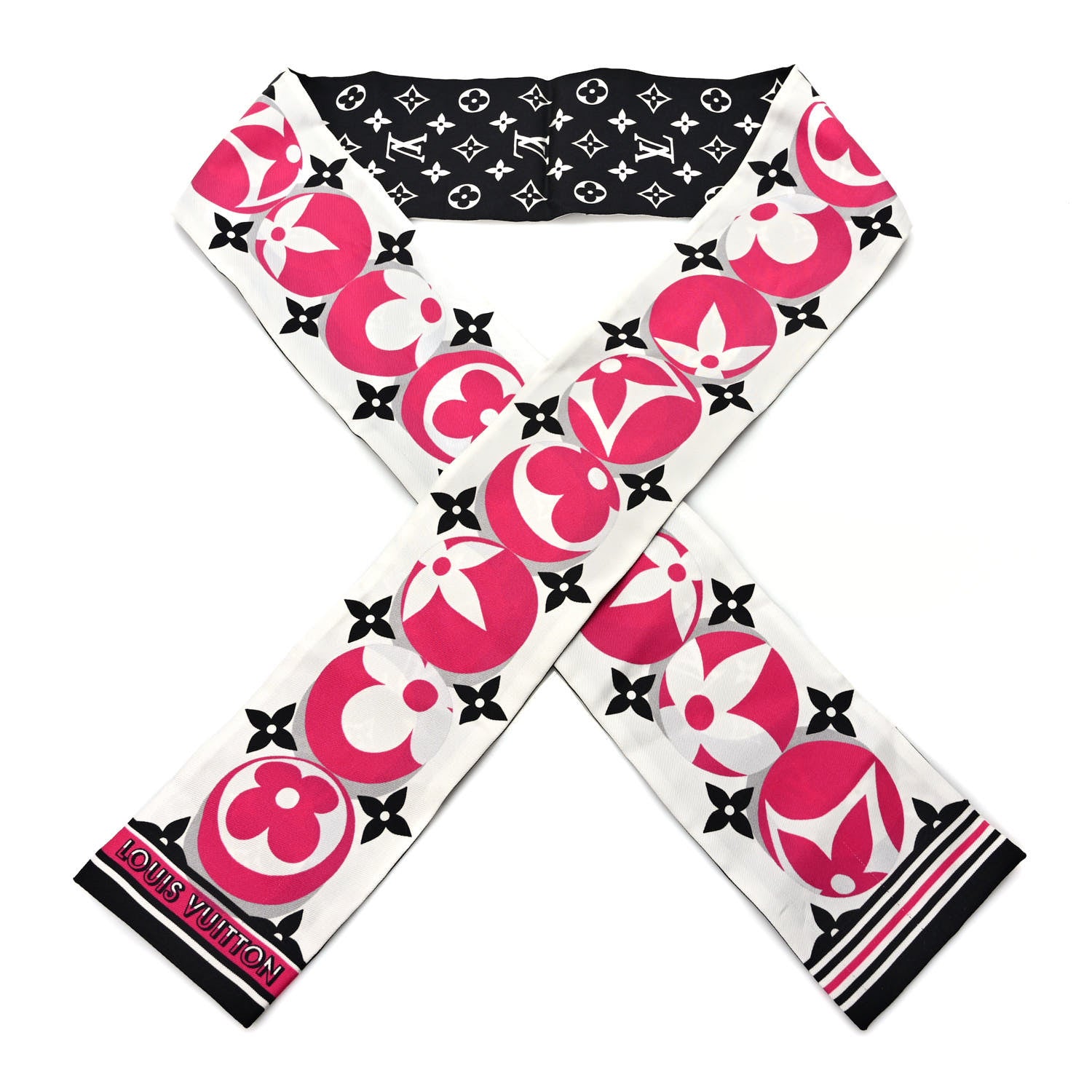 Louis Vuitton Silk Monogram Marbles Bandeau Midnight Fuchsia 1 of 4
