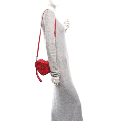 Louis Vuitton Calfskin Embellished New Wave Love Lock Heart Bag Ecarlate 2 of 10