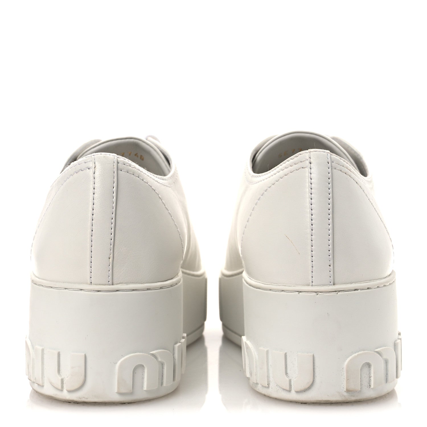 Miu Miu Naplak Crystal Low Top Platform Sneakers 40 White 6 of 12