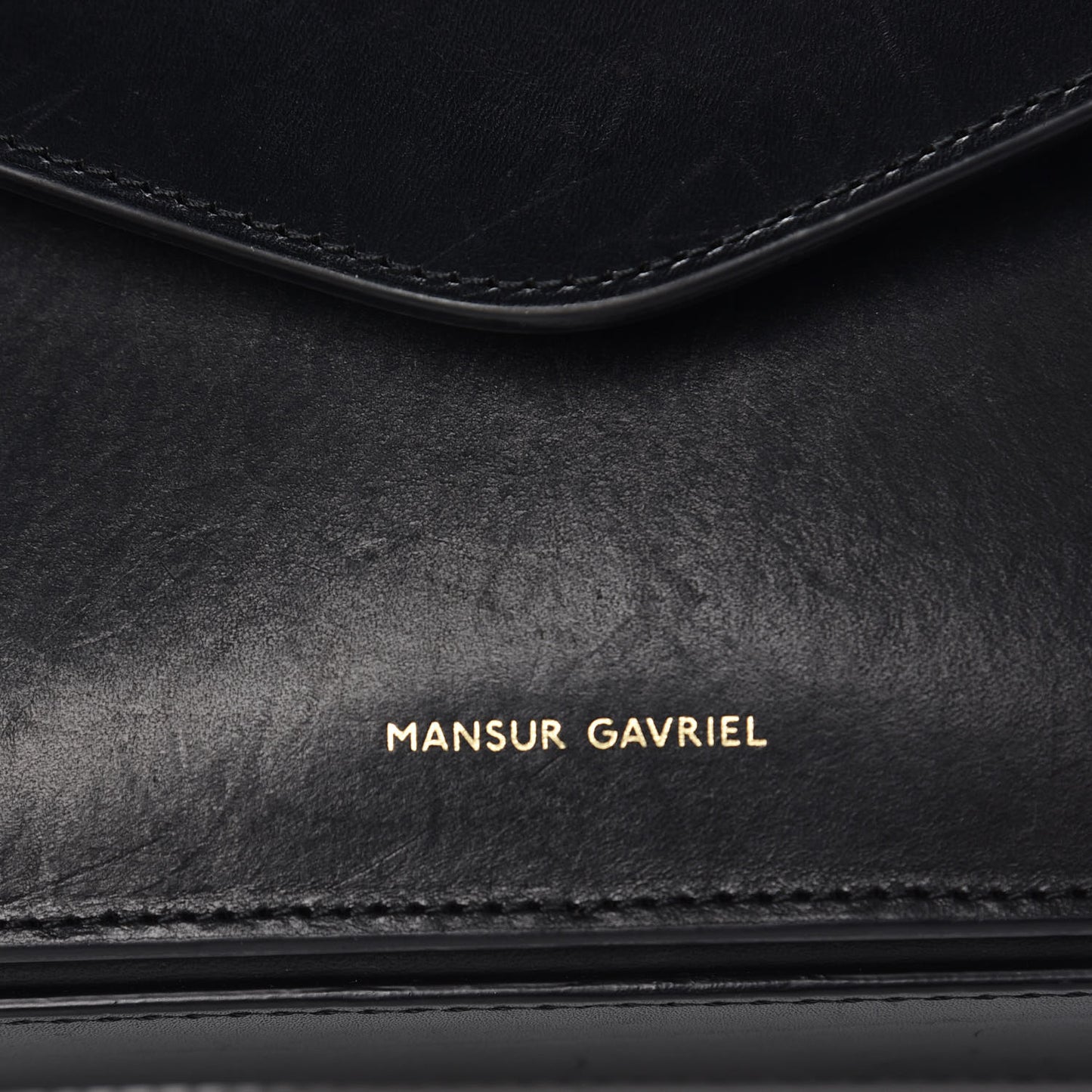 Calfskin Envelope Flap Crossbody Bag Black