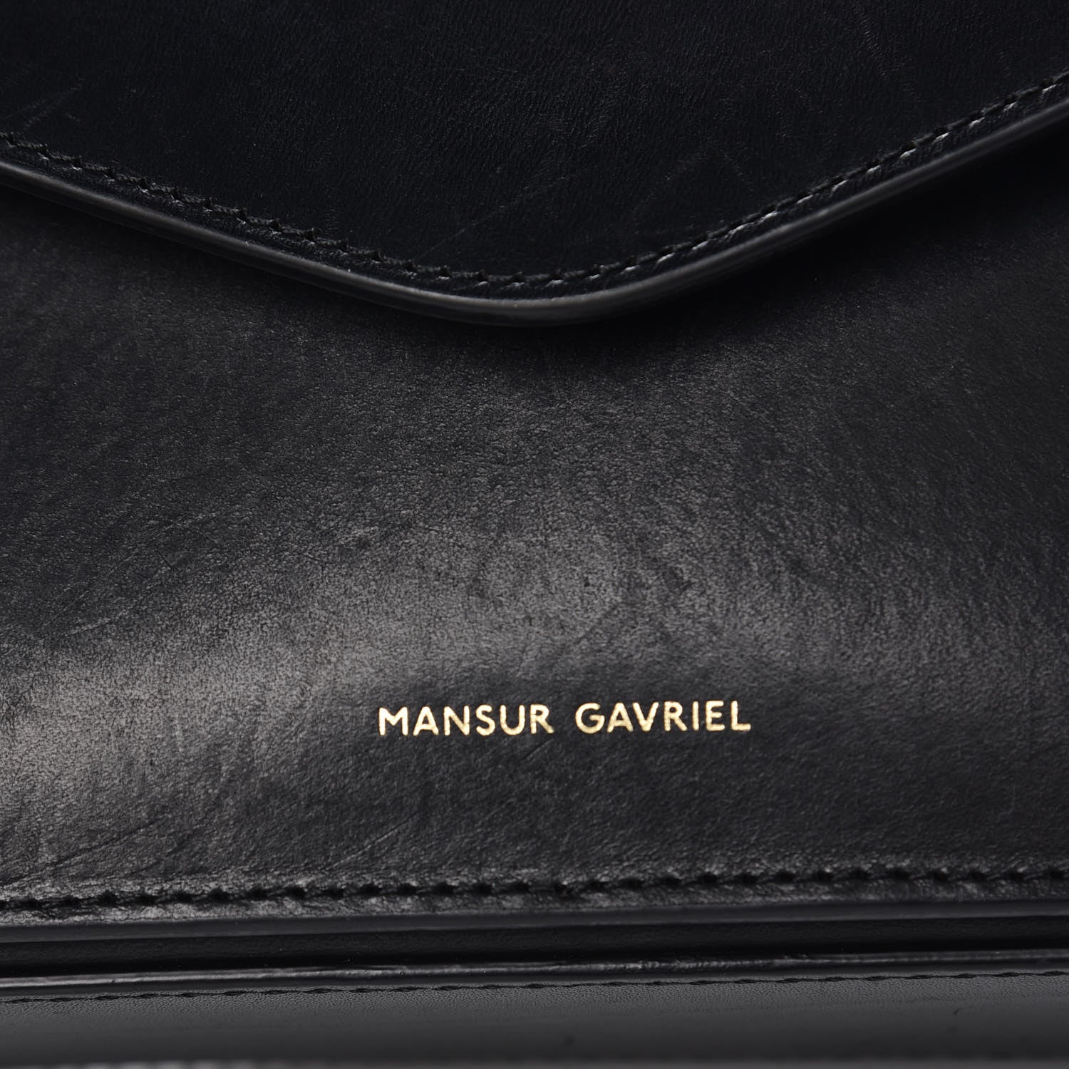 Mansur Gavriel Calfskin Envelope Flap Crossbody Bag Black 12 of 15