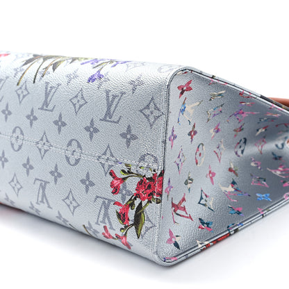 Louis Vuitton Metallic Monogram LV Garden OnTheGo MM Silver 8 of 9