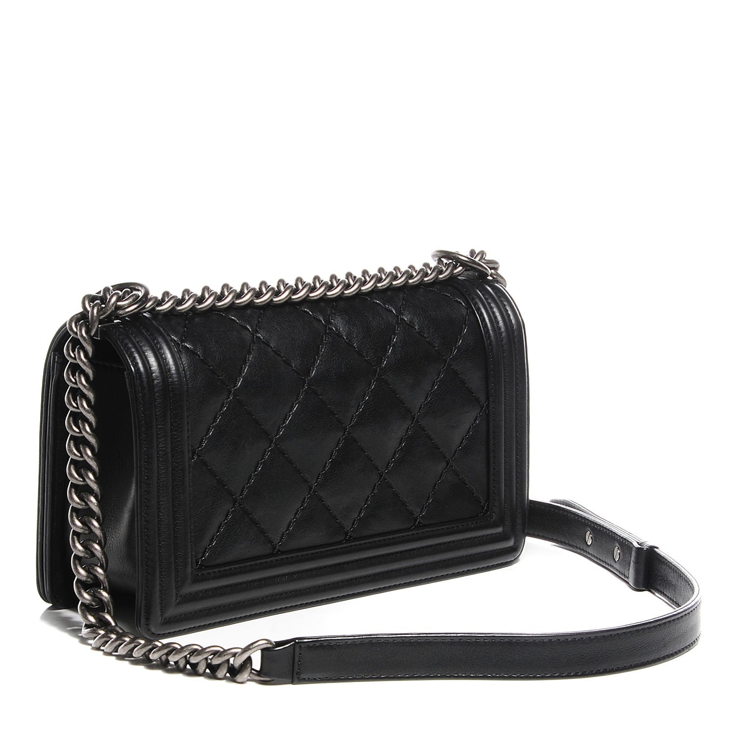 Chanel Calfskin Quilted Medium Boy Flap Black 3 of 18